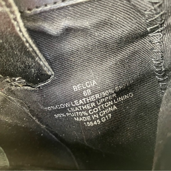 Lauren Ralph Lauren Belcia Black Leather Heeled Bootie Fringe Tassel Detail Sz 6 - Picture 15 of 16